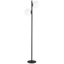 Load image into Gallery viewer, 2LT Incandescent Floor Lamp, MB, WH Opal Glass
