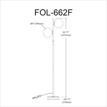 Load image into Gallery viewer, 2LT Incandescent Floor Lamp, MB, WH Opal Glass
