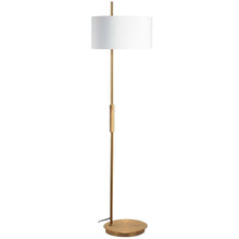 Load image into Gallery viewer, 1LT Incandescent FloorLamp, AGB, WH Shade
