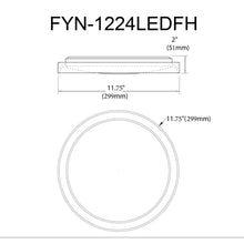 Load image into Gallery viewer, 24W Flushmount, SB , WH Diffuser
