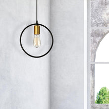 Load image into Gallery viewer, 1LT Pendant, Matte Black &amp; VB Finish
