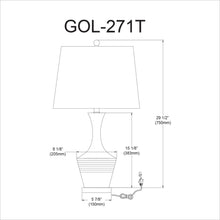 Load image into Gallery viewer, 1LT Incandescent Table Lamp, WH, WH Shade
