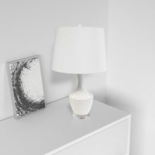 Load image into Gallery viewer, 1LT Incandescent Table Lamp, WH, WH Shade
