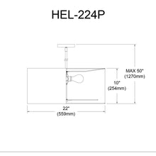 Load image into Gallery viewer, 4LT Helena Pendant PC, Black,White Diffuser

