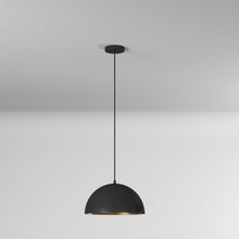 Load image into Gallery viewer, 1LT Pendant, Matte Black Exterior, Gold Interior
