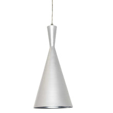 Load image into Gallery viewer, 1LT Incan Pendant White,Silver Pebbled Interior
