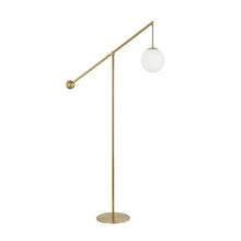 Load image into Gallery viewer, 1LT Incandescent Floor Lamp, AGB, Opal Glass
