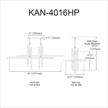 Load image into Gallery viewer, 16LT Incand Horiz Pendant, AGB
