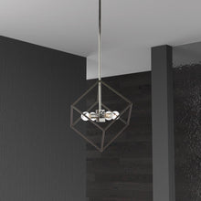 Load image into Gallery viewer, 4LT Pendant, Polished Chrome &amp; Matte Black Finish
