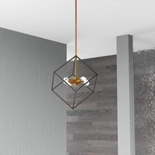 Load image into Gallery viewer, 4LT Pendant, Vintage Bronze &amp; Matte Black Finish
