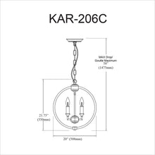 Load image into Gallery viewer, 6LT Chandelier, Polished Chrome,Jewelled Accents
