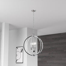 Load image into Gallery viewer, 6LT Chandelier, Polished Chrome,Jewelled Accents
