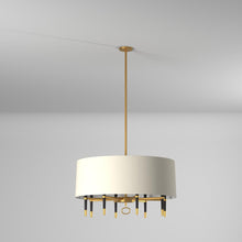 Load image into Gallery viewer, 6LT Incandescent Chandelier, VB, Cream Shade
