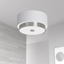 Load image into Gallery viewer, 14"Flush-Mount,White Linen Shd
