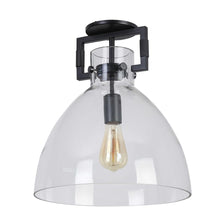 Load image into Gallery viewer, 1LT Semi-Flush Mount, MB, CLR Glass
