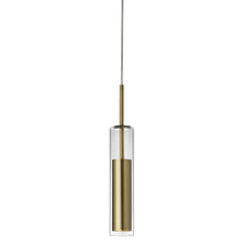 Load image into Gallery viewer, 6W Pendant, Aged Brass Finish, CLR Glass
