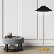 Load image into Gallery viewer, 1LT Tapered Floor Lamp, JTone BK-GLD Shade
