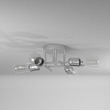 Load image into Gallery viewer, 4LT Semi-Flush Mount, Burnished Chrome Finish
