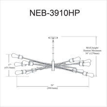 Load image into Gallery viewer, 10LT Horizontal Pendant, Burnished Chrome Finish
