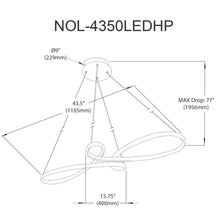 Load image into Gallery viewer, 50W Horizontal Pendant, MB,WH Silicone Diff
