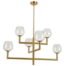 Load image into Gallery viewer, 6LT Chandelier,  AGB, CLR Glass
