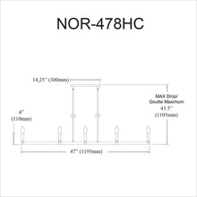 Load image into Gallery viewer, 8LT Horiz Chandelier,  MB
