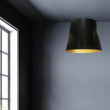Load image into Gallery viewer, 1LT Oversized Drum Pendant,Medium - Blk/Gld
