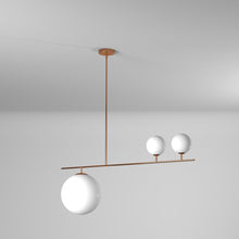 Load image into Gallery viewer, 3LT Incandescent Pendant, Plated Gold Finish
