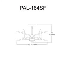 Load image into Gallery viewer, 4LT Incandescent Semi Flush, PC and MB

