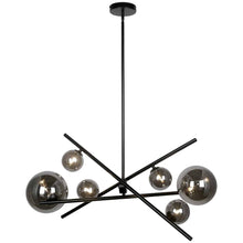 Load image into Gallery viewer, 6LT Horz Pendant, MB, Smoked Glass
