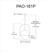 Load image into Gallery viewer, 1LT Incandescent Pendant, AGB with WH Opal Glass
