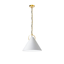 Load image into Gallery viewer, 1LT Incand Pendant, AGB, WH Shade
