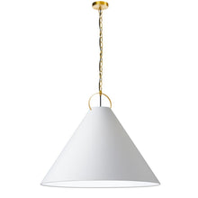 Load image into Gallery viewer, 1LT Incand Pendant, AGB, WH Shade
