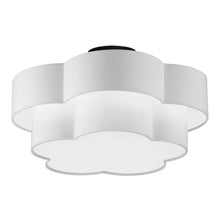 Load image into Gallery viewer, 3LT Incan 2-Tier Flush Mount, MB, White Shade
