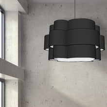 Load image into Gallery viewer, 4LT Incan 3-Tier Chandelier, MB, Black Shade
