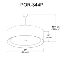 Load image into Gallery viewer, 4LT Incand Pendant, MB with WH Shade

