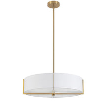 Load image into Gallery viewer, 4LT Incandescent Pendant, AGB, WH Shade
