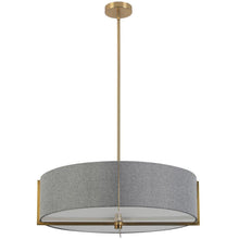 Load image into Gallery viewer, 4LT Incandescent Pendant, AGB, GRY Shade
