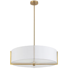 Load image into Gallery viewer, 4LT Incandescent Pendant, AGB, WH Shade
