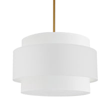 Load image into Gallery viewer, 4LT Incandescent Chandelier, AGB, WH Shade

