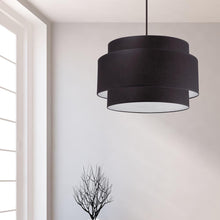 Load image into Gallery viewer, 4LT Incandescent Chandelier, MB, BK Shade
