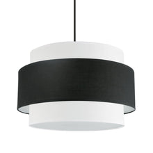 Load image into Gallery viewer, 4LT Incandescent Chandelier, MB, BK&amp;WH Shade
