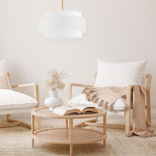 Load image into Gallery viewer, 4LT Incandescent Chandelier, AGB, WH Shade
