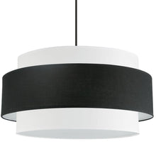 Load image into Gallery viewer, 4LT Incandescent Chandelier, MB, BK&amp;WH Shade
