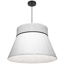 Load image into Gallery viewer, 1LT Incandescent Pendant, MB, WH Ribbon Shade
