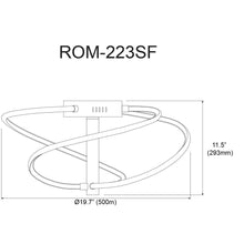 Load image into Gallery viewer, 24W Semi-Flush Mount, MB, WH silicone Diffuser
