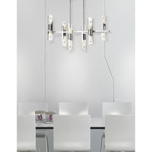 Load image into Gallery viewer, 12LT Horiz Chandelier, PC, Clear Fluted Glass
