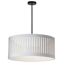 Load image into Gallery viewer, 22W Slit Drum Pendant, MB with WH Shade

