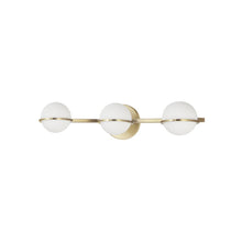 Load image into Gallery viewer, 3LT Halogen Vanity, AGB with WH Opal Glass
