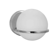 Load image into Gallery viewer, 1LT Wall Sconce, PC Finish with White GL
